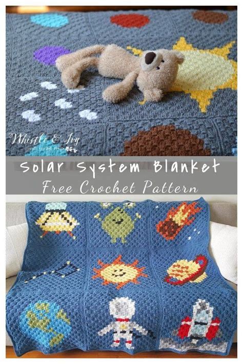 Solar System Blanket Free Crochet Pattern Baby Blanket Crochet