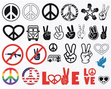 Peace Sign Svg Peace Symbol Clipart Dxf Silhouette Cricut 55 Off