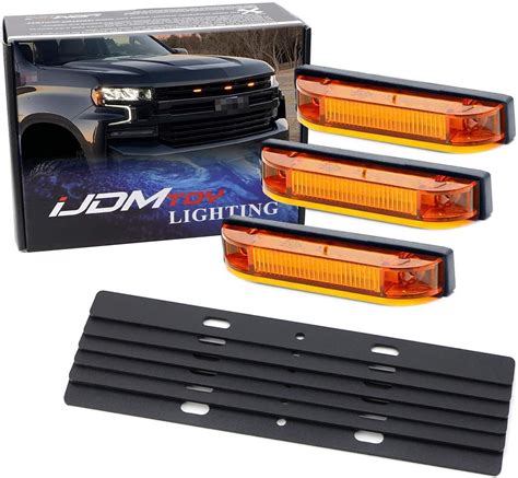 Amazon IJDMTOY 3pc Super Bright Amber Full LED Center Grille