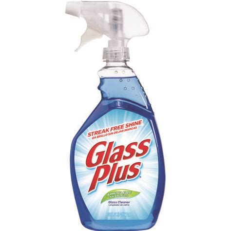 Glass Plus 1920089331 Glass And Surface Cleaner 32 Oz Bottle Liquid Citrus Blue