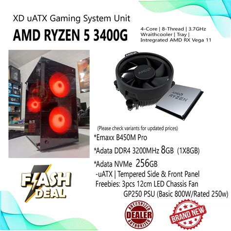 Xd Amd Ryzen G Core Emx B M Gaming System Unit Gmt