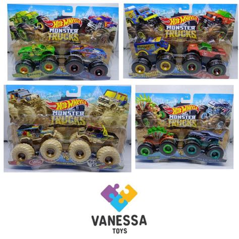 Jual Hot Wheels Monster Trucks Double Demolition Lot E Ori Mattel Smash X Degr