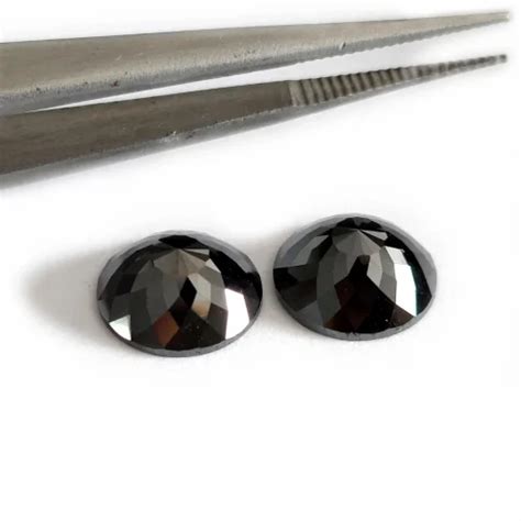 Round Shape Natural Loose Rose Cut Diamond Black Size Mm At Rs