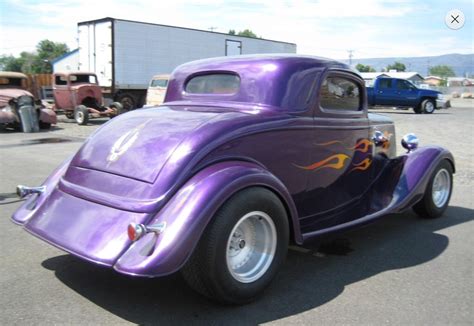 1934 Ford Three Window Chopped Top Fiberglass Coupe