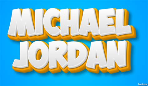 Michael Jordan Text Effect And Logo Design Celebrity