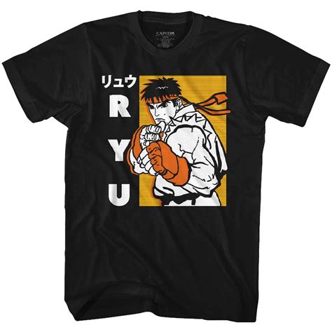 American Classics Street Fighter Ryu Adult Unisex T Shirt 4x Black