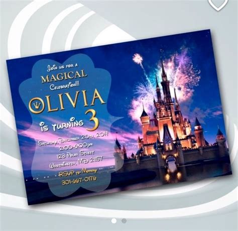 Invitation Idea Disney World Birthday Disney Birthday Party Disney Theme Party Birthday Party