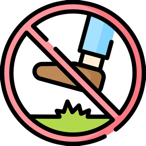 Keep Off The Grass Special Lineal Color Icon