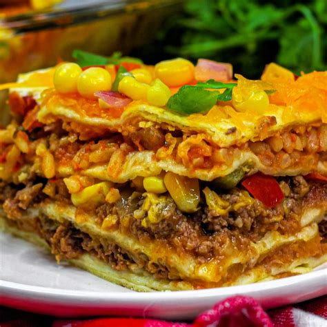 Layered Mexican Tortilla Casserole Sweet Peas Kitchen