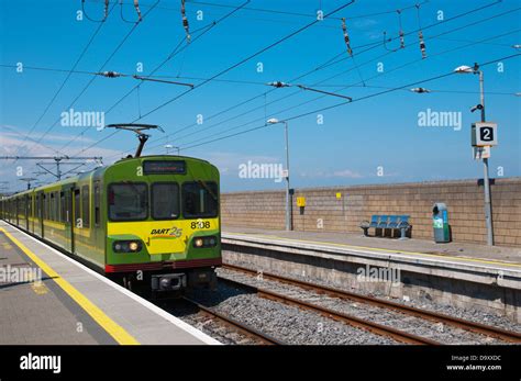 Dart Train At Railway Station Howth Peninsula Near Dublin Ireland
