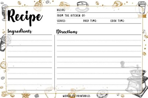 Recipe Cards 50 Styles To Print For Free World Of Printables