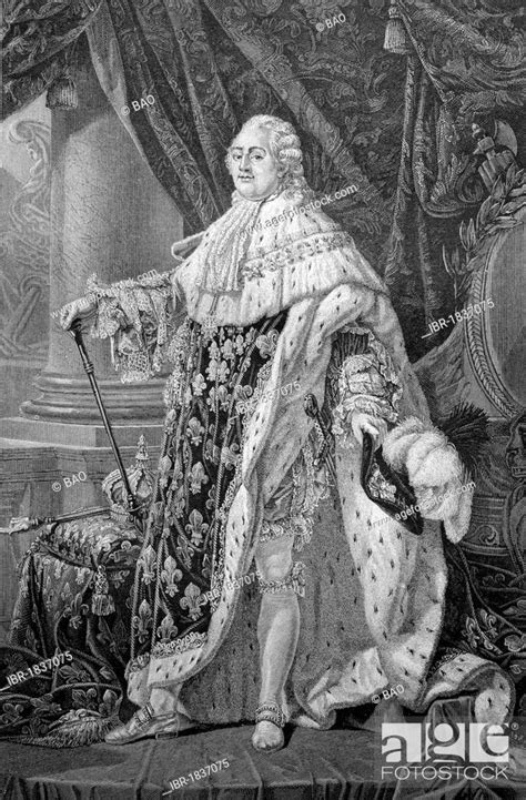 King Louis Xvi Of France Historical Illustration Circa 1893 Stock