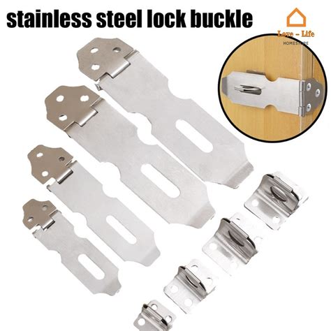 Stainless Steel Door Lock Padlock Anti Theft Hasp Staple Shed Latch