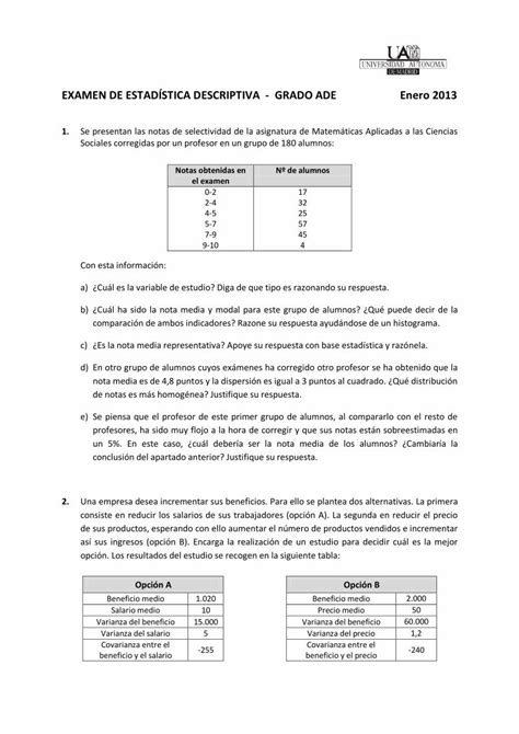 PDF EXAMEN DE ESTADÍSTICA DESCRIPTIVA GRADO ADE PDF fileEXAMEN DE