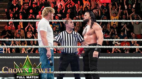 Full Match Roman Reigns Vs Logan Paul Crown Jewel 2022 YouTube