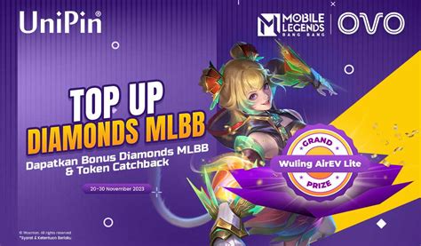 Top Up Diamonds MLBB Di UniPin Dapatkan Catchback Pakai OVO Dapatkan