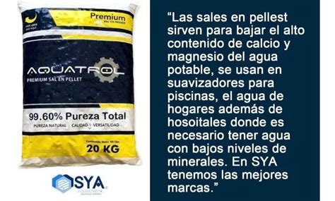 Sal En Pellets para Suavizador Aquatrol Paquete 2 Bultos Mebuscar México