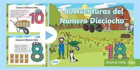 PowerPoint Las Aventuras del Número Dieciocho Twinkl