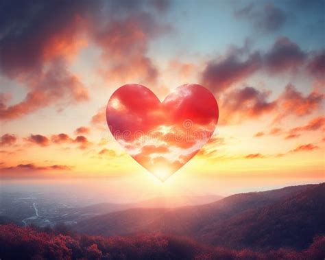 Different Heart Is Used As A Romatic Card Stock Illustration