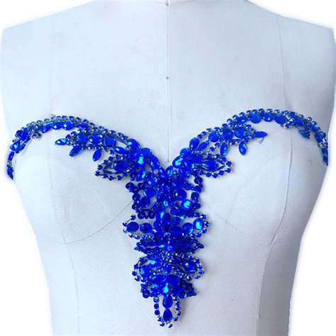 Beaded Neckline Trims Beaded Sequined Bodice Applique V Neck Etsy