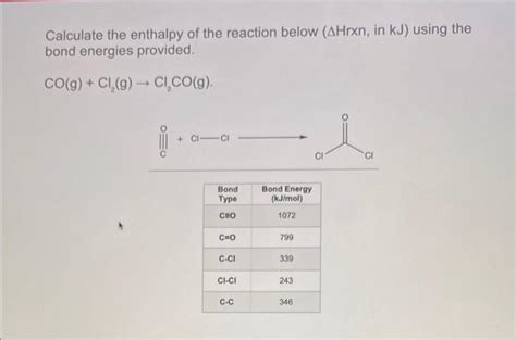 Solved Calculate the enthalpy of the reaction below ΔHrxn Chegg