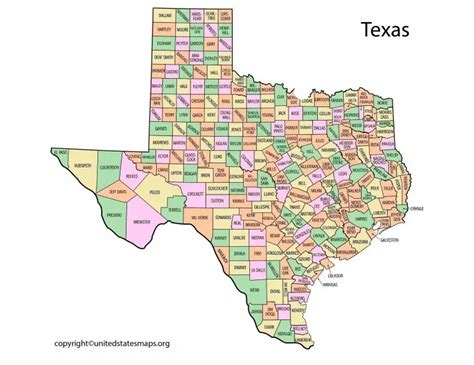 Texas County Map | Map of Texas Counties with Cities