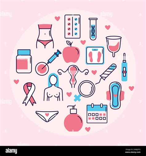 Women Health Icons Stock Vector Image And Art Alamy