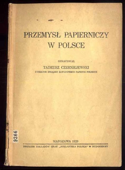 Czerniejewski Przemysł papierniczy w Polsce 1929 9629618155