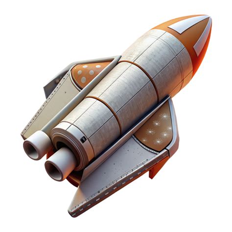 extraordinary classic Space Tourism Shuttle in Orbit Isolated Element