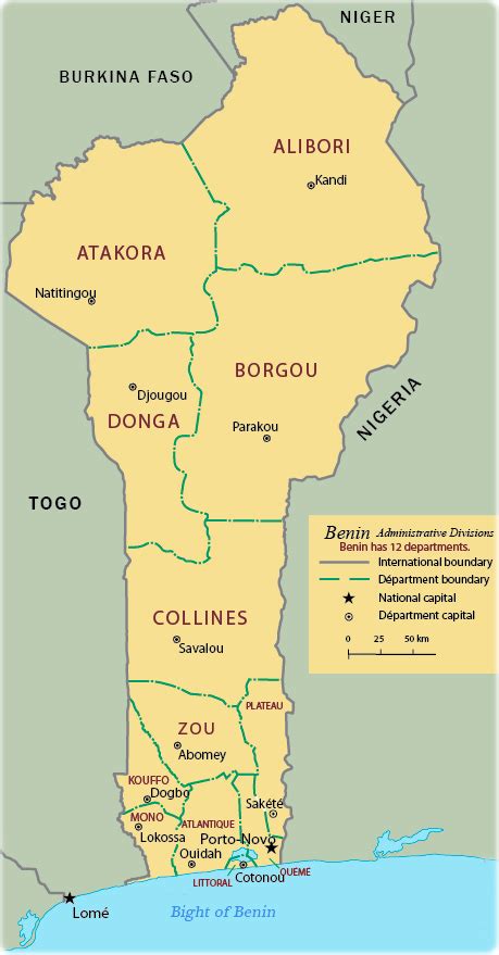 Map of Benin - Travel Africa