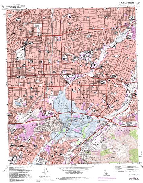 El Monte Topographic Map 1 24 000 Scale California