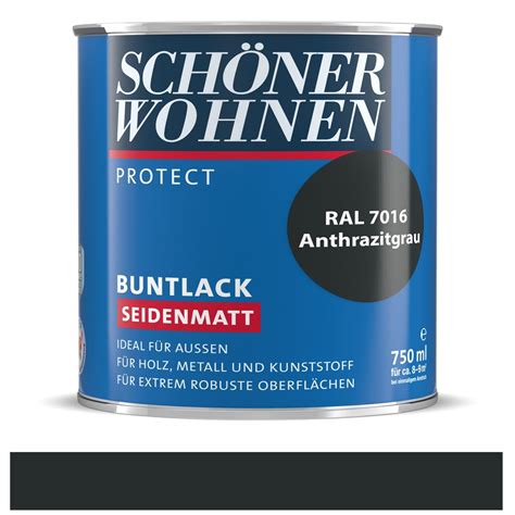 Sch Ner Wohnen Protect Buntlack Anthrazitgrau Ral Seidenmatt Ml