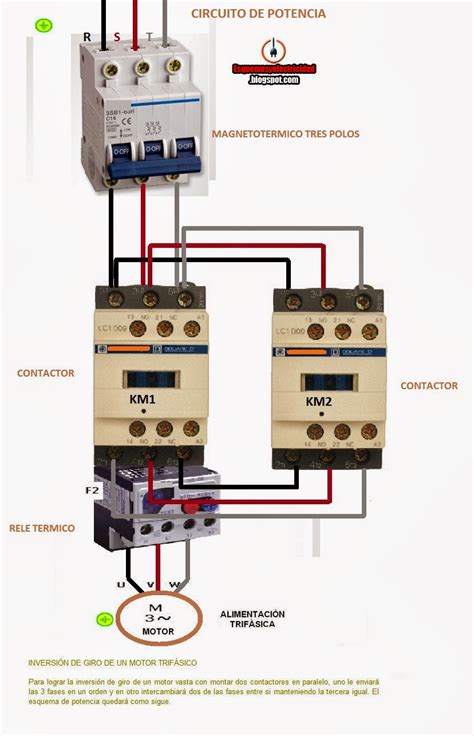 Diagrama De Potencia De Un Motor Trifasico Esquema De Fuerza