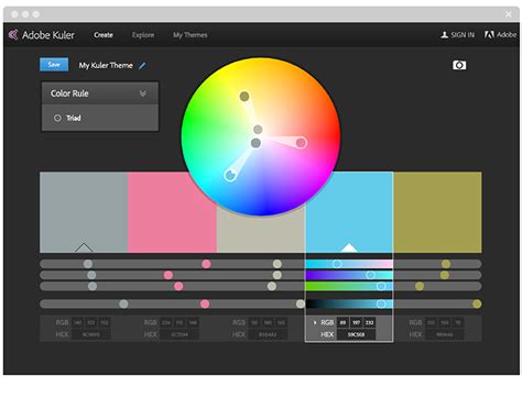 Adobe Kuler Color wheel. Description, reviews, analogues