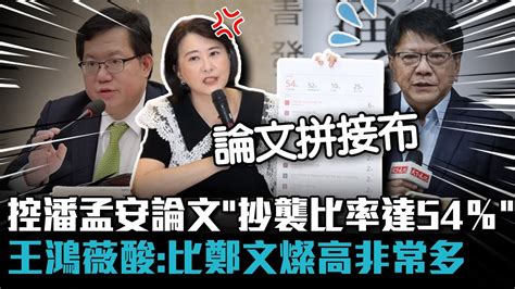 控潘孟安論文「抄襲比率達54％」 王鴻薇酸：比鄭文燦高非常多【cnews】 Youtube