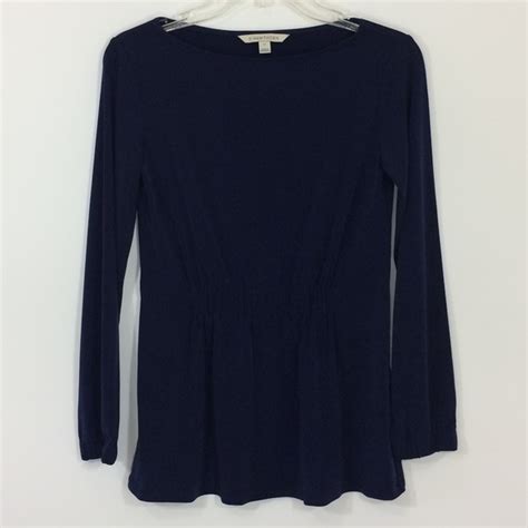 41 Hawthorn Tops 4 Hawthorn Long Sleeve Navy Blue Blouse Poshmark