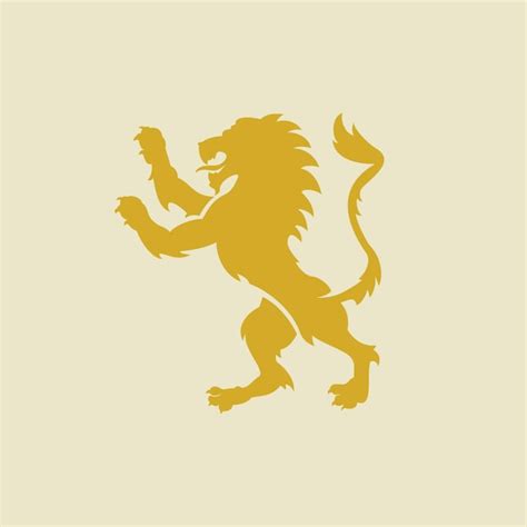 Premium Vector A Logo Featuring A Royal Lion In Gold