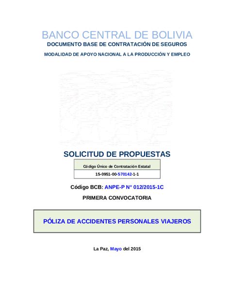 Documento Base De Contratacin De Seguros Doc Template Pdffiller