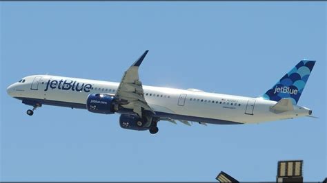 Jetblue Airbus A Nx N J Takeoff From Bur Youtube