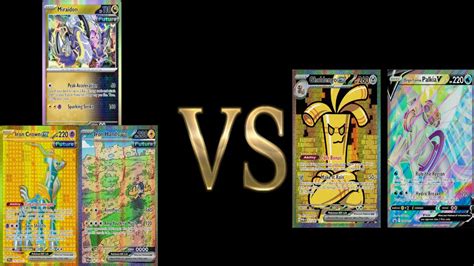 Pokemon Temporal Forces Miraidon Iron Hands Ex Vs Gholdengo Palkia V