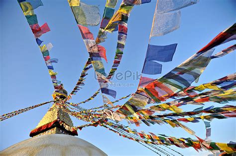 Tibetan Prayer Flags In Kathmandu, Nepal Picture And HD Photos | Free ...