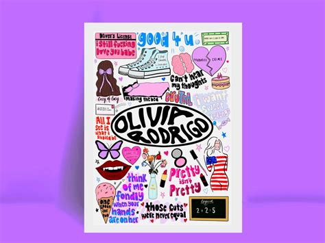 Olivia Rodrigo Lyric Print Olivia Rodrigo Livvies Sour Guts Olivia