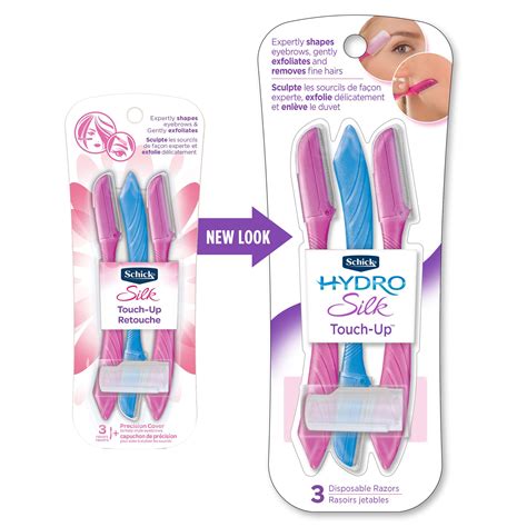 Schick Hydro Silk Touch Up Tool 3 Pack Exfoliating Dermaplaning For