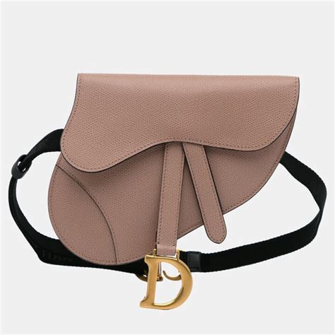 Christian Dior Beige Brown Leather Saddle Belt Bag ShopStyle