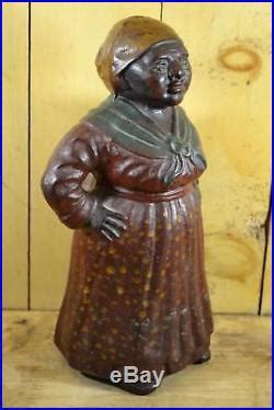 Rare Antique Hubley Door Stop Mammy Black Americana Aunt Jemima Cast