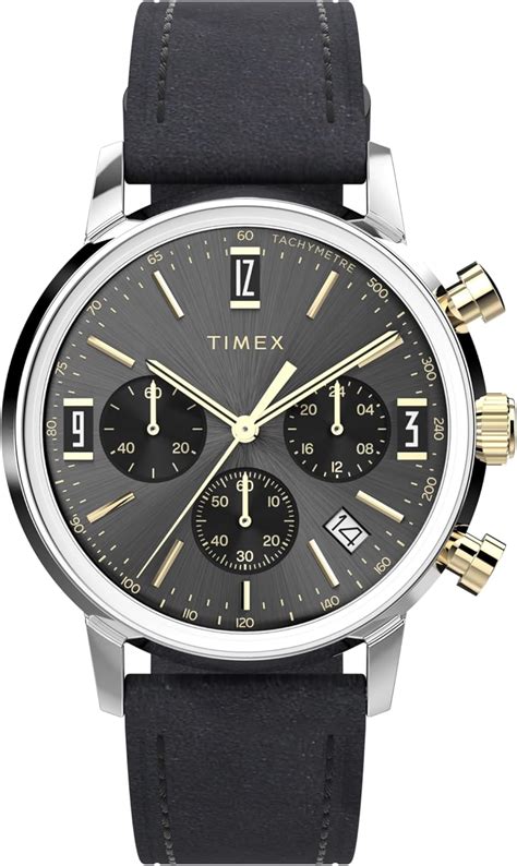 Timex Marlin Reloj Para Hombre De Mm Esfera Negra Caja De Acero