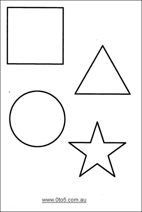 Printable Shape Outlines