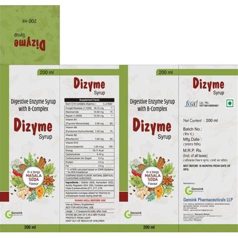 Dizyme Digestive Enzyme Gensink Pharma