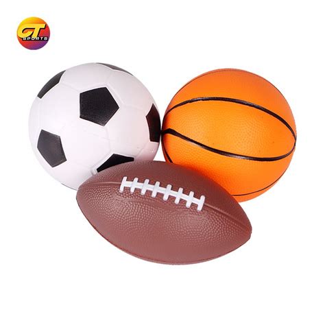 Custom Printed Football Pu Foam Soccer Ball And Basketball And Rugby Stress