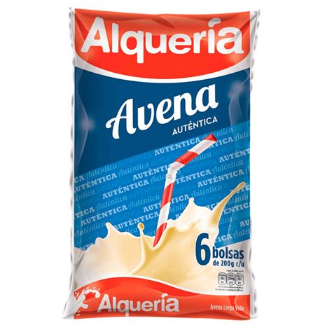 Avena Autentica Alquería Bolsa X 6 Und X 200ml Jumbo Colombia